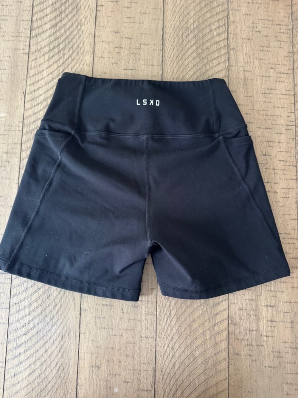 LSKD Black Rep X Length High-Waist Shorts